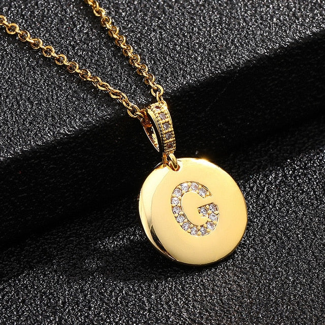 Women’s Initial Letter Charm Necklace - jewelofkent