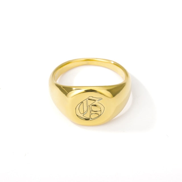 Personalized monogram ring with your initials and CZ stones